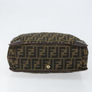 FENDI Zucca Canvas Hand Bag Black Brown Auth bs30793-5