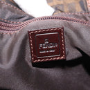 FENDI Zucca Canvas Hand Bag Black Brown Auth bs30794-10