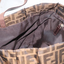 FENDI Zucca Canvas Hand Bag Black Brown Auth bs30794-18