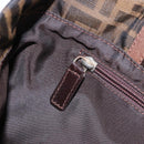 FENDI Zucca Canvas Hand Bag Black Brown Auth bs30794-19