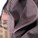 FENDI Zucca Canvas Hand Bag Black Brown Auth bs30794-20