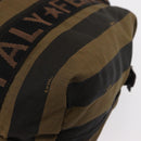FENDI Pecan Canvas Hand Bag Nylon Black Brown Auth bs30795-16