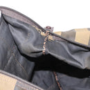 FENDI Pecan Canvas Handtas Nylon Zwart Bruin Auth bs30795-19