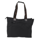 FENDI Hand Bag Nylon Black Silver Auth bs30796-2