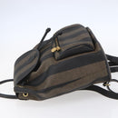 FENDI Pecan Canvas Backpack Brown Black Auth bs30797-3