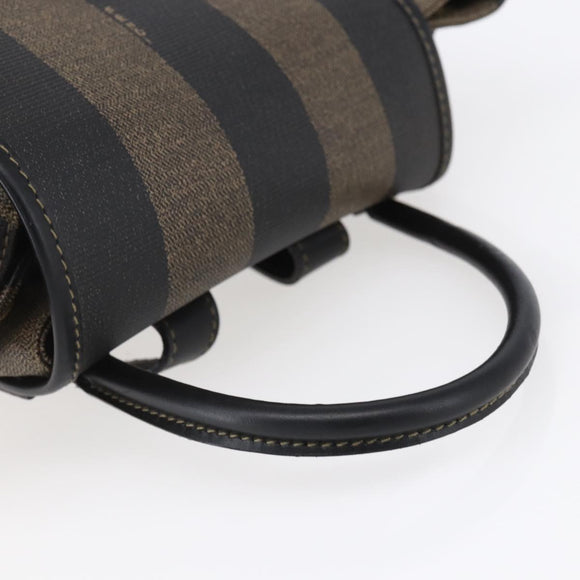 FENDI Pecan Canvas Backpack Brown Black Auth bs30797