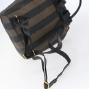 FENDI Pecan Canvas Backpack Brown Black Auth bs30797-9