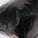 FENDI Hand Bag Enamel Black Gold Auth bs30799-9