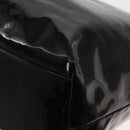 FENDI Hand Bag Enamel Black Gold Auth bs30799-16