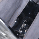 FENDI Hand Bag Enamel Black Gold Auth bs30799-11