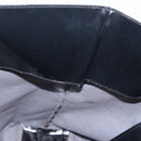 FENDI Hand Bag Enamel Black Gold Auth bs30799-17