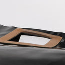 FENDI Hand Bag Enamel Black Gold Auth bs30799-8