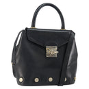 Salvatore Ferragamo Hand Bag Leather 2way Black Gold Auth bs30800-1