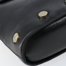 Salvatore Ferragamo Hand Bag Leather 2way Black Gold Auth bs30800-16