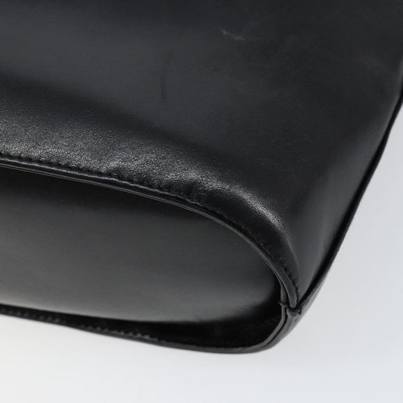 Salvatore Ferragamo Hand Bag Leather 2way Black Gold Auth bs30800