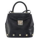 Salvatore Ferragamo Hand Bag Leather 2way Black Gold Auth bs30800-13