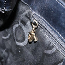 Salvatore Ferragamo Hand Bag Leather 2way Black Gold Auth bs30800-22