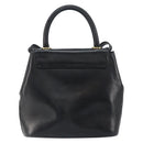 Salvatore Ferragamo Hand Bag Leather 2way Black Gold Auth bs30800-2