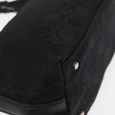 Salvatore Ferragamo Gancini Shoulder Bag Leather Nylon Black Silver Auth bs30802-12