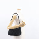 Salvatore Ferragamo Gancini Shoulder Bag Leather Nylon Black Silver Auth bs30802-21