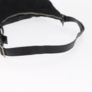 Salvatore Ferragamo Gancini Shoulder Bag Leather Nylon Black Silver Auth bs30802-7