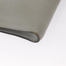 HERMES Zip Tablet Clutch Bag Epsom Gray Auth bs30803-15