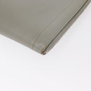 HERMES Zip Tablet Clutch Bag Epsom Gray Auth bs30803-16