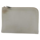 HERMES Zip Tablet Clutch Bag Epsom Gray Auth bs30803-13