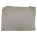HERMES Zip Tablet Clutch Bag Epsom Gray Auth bs30803-2