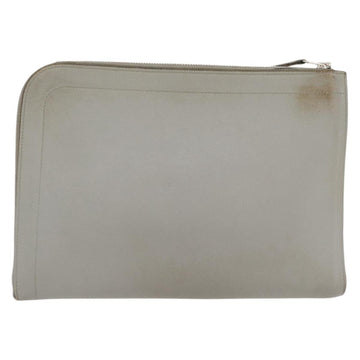 HERMES Zip Tablet Clutch Bag Epsom Gray Auth bs30803 - 0