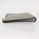 HERMES Zip Tablet Clutch Bag Epsom Gray Auth bs30803-4