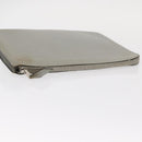 HERMES Zip Tablet Clutch Bag Epsom Gray Auth bs30803-5