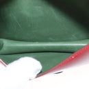 HERMES Waist Bag Leather Red Silver Auth bs30804-18