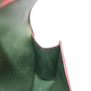 HERMES Waist Bag Leather Red Silver Auth bs30804-20