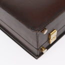 LOEWE Trunk Case Leather Brown Gold Auth bs30805-9