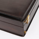 LOEWE Trunk Case Leather Brown Gold Auth bs30805-15