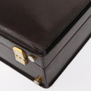 LOEWE Trunk Case Leather Brown Gold Auth bs30805-16