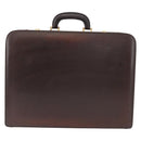 LOEWE Trunk Case Leather Brown Gold Auth bs30805-2