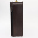 LOEWE Trunk Case Leather Brown Gold Auth bs30805-3