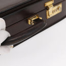 LOEWE Trunk Case Leather Brown Gold Auth bs30805-7