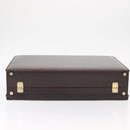 LOEWE Trunk Case Leather Brown Gold Auth bs30805-5