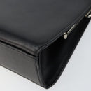 VALENTINO Shoulder Bag Leather Black Gold Auth bs30807-9