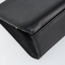 VALENTINO Shoulder Bag Leather Black Gold Auth bs30807-14