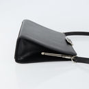 VALENTINO Shoulder Bag Leather Black Gold Auth bs30807-3