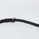 VALENTINO Shoulder Bag Leather Black Gold Auth bs30807-8