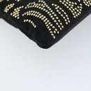 VALENTINO Hand Bag Satin Brown Gold Auth bs30808-14