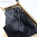 VALENTINO Hand Bag Satin Brown Gold Auth bs30808-18