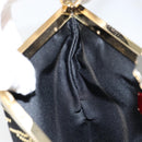 VALENTINO Hand Bag Satin Brown Gold Auth bs30808-19