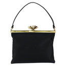 VALENTINO Hand Bag Satin Brown Gold Auth bs30808-2