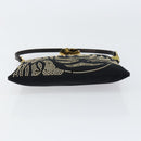 VALENTINO Hand Bag Satin Brown Gold Auth bs30808-5